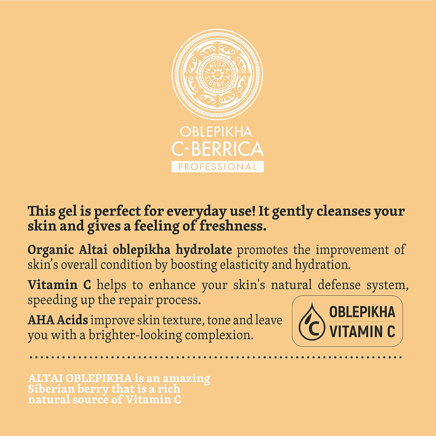 C - Berrica Cleansing Face Foaming Gel 145ml - Eco Natural Products - Natura Siberica - Cleansing Face