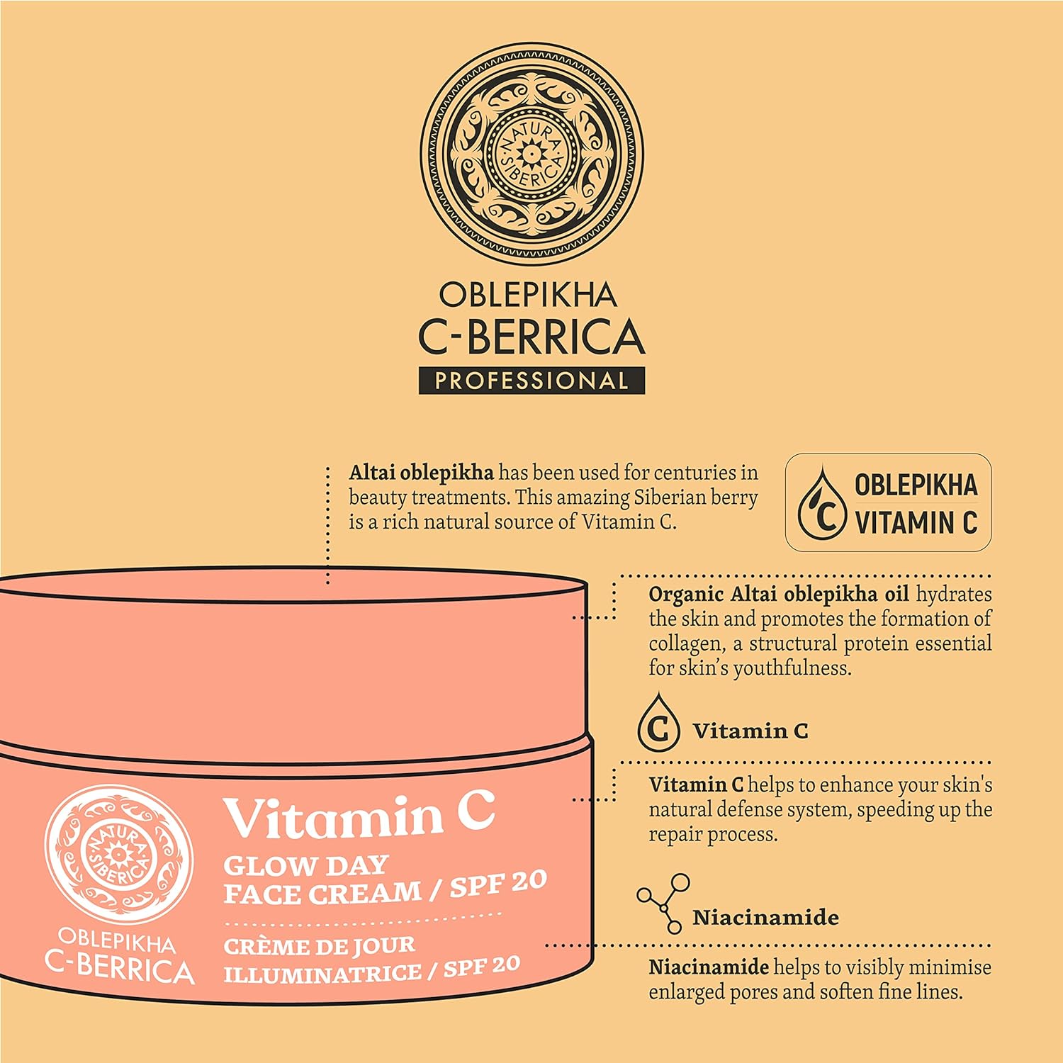 C - Berrica Glow Day Face Cream 50ml - Eco Natural Products - Natura Siberica - Face Cream