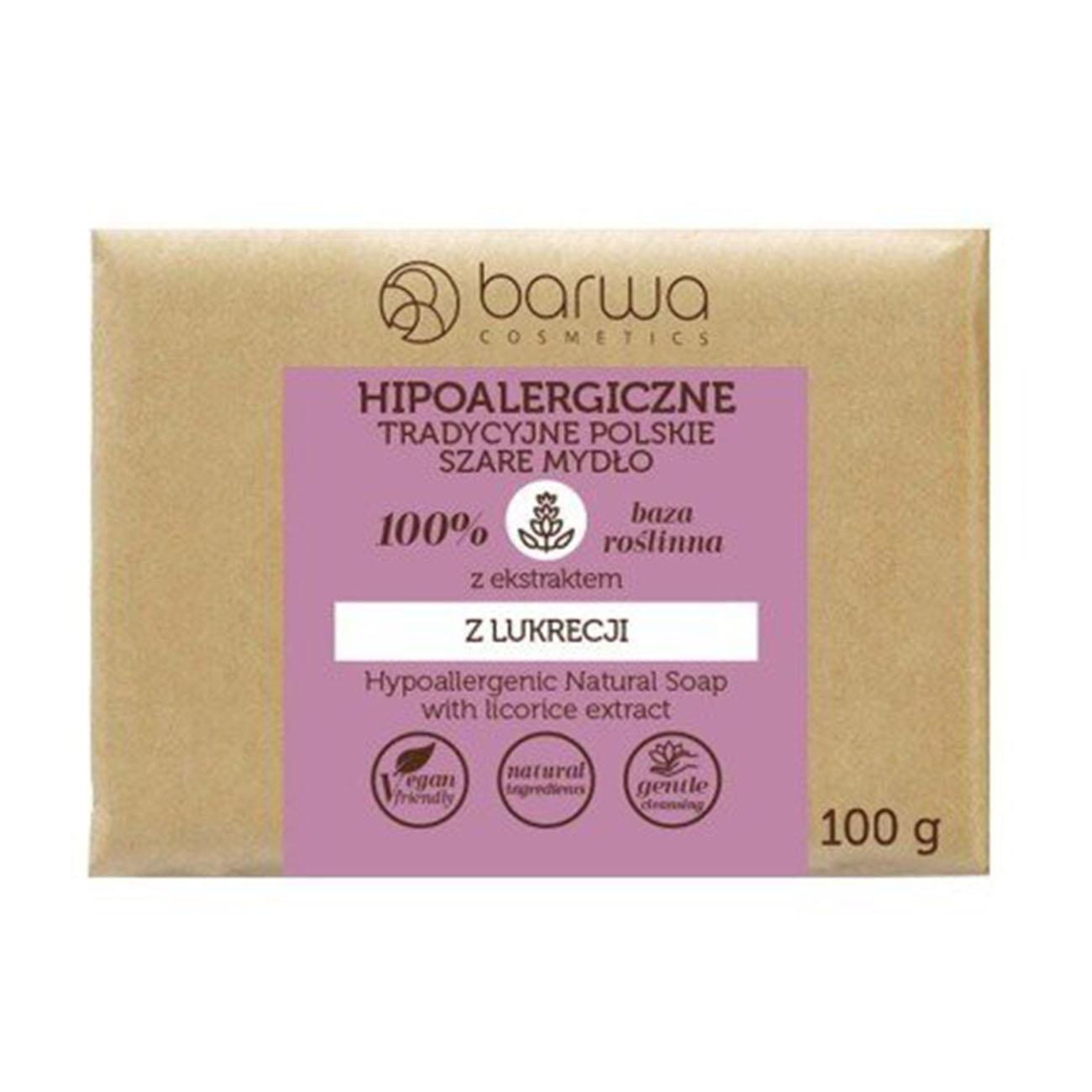 Hypoallergenic Licorice Extract Polish Gray Soap Bar Soap 100g