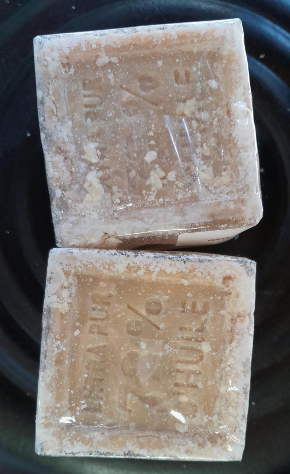 Natural Marseille Soap Natural Beige Palm Oil Traditional French Recipe Cube 300g Imperfect. See Photos.