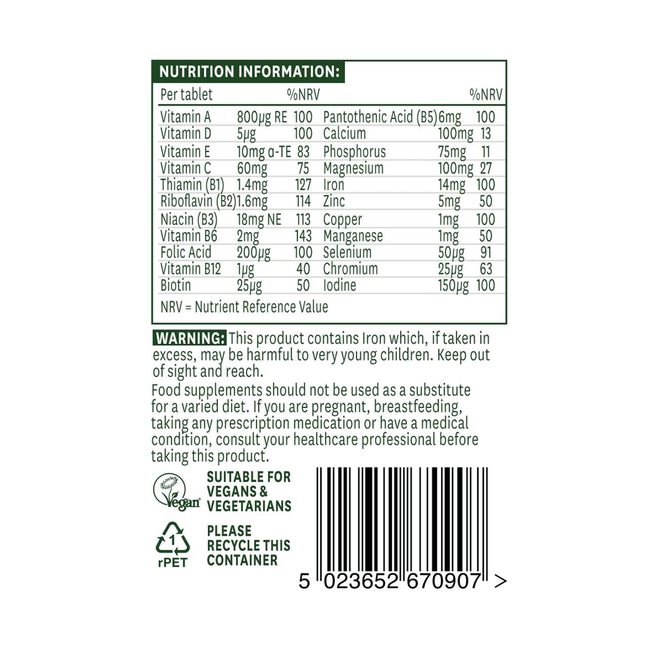 Complete Multi-Vitamins & Minerals 90 Tablets