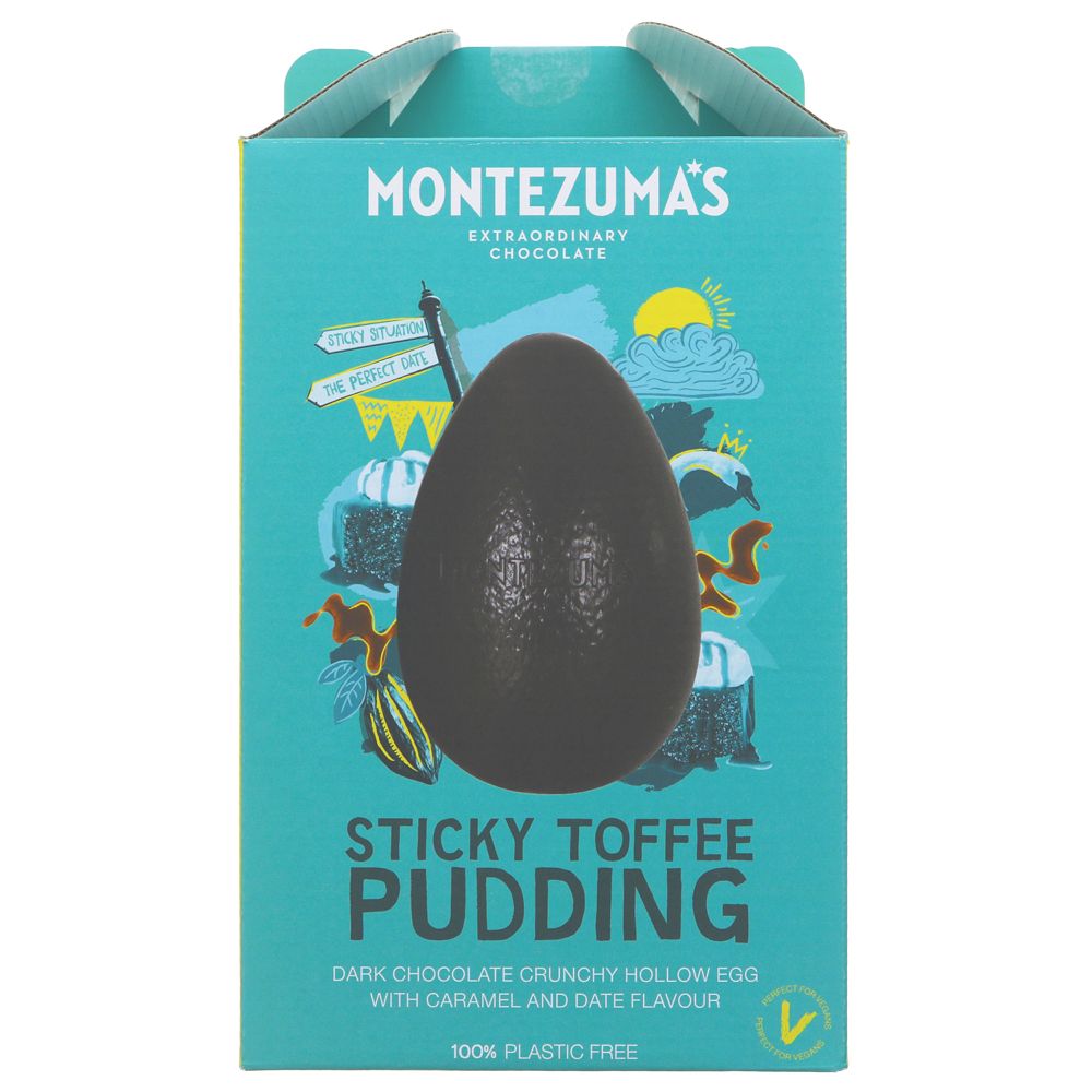 Caramel & Date Dark Chocolate Crunchy Egg 150g - Montezumas Chocolate - Chocolates - Montezumas Chocolate