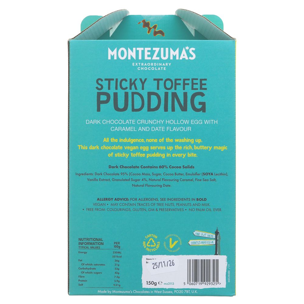 Caramel & Date Dark Chocolate Crunchy Egg 150g - Montezumas Chocolate - Chocolates - Montezumas Chocolate