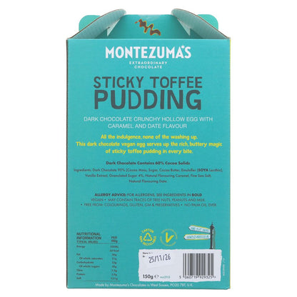 Caramel & Date Dark Chocolate Crunchy Egg 150g - Montezumas Chocolate - Chocolates - Montezumas Chocolate