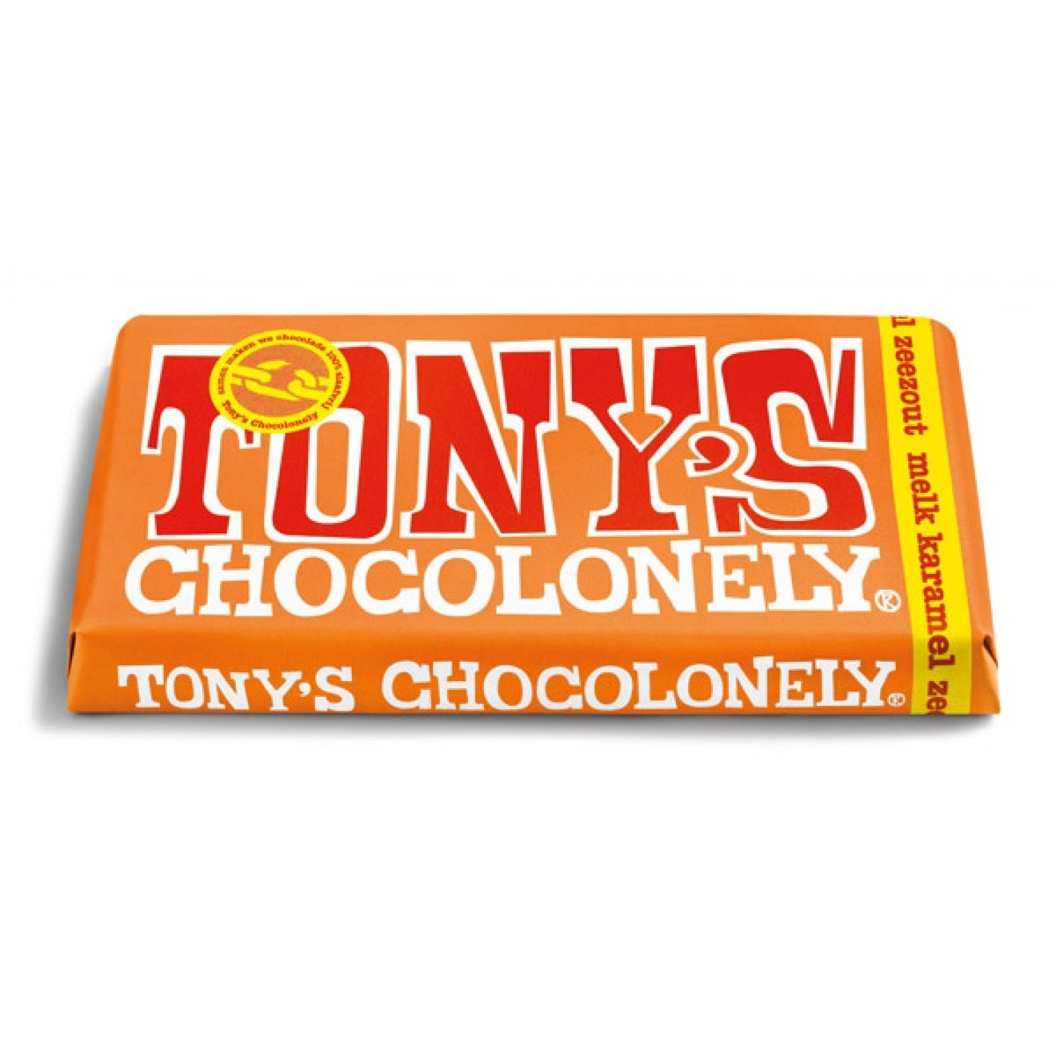 Caramel Sea Salt Milk Chocolate Bar 180g - Tony's Chocolonely - Chocolate Bar - Eco Natural Products