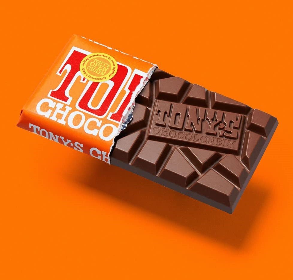 Caramel Sea Salt Milk Chocolate Bar 180g - Tony's Chocolonely - Chocolate Bar - Eco Natural Products