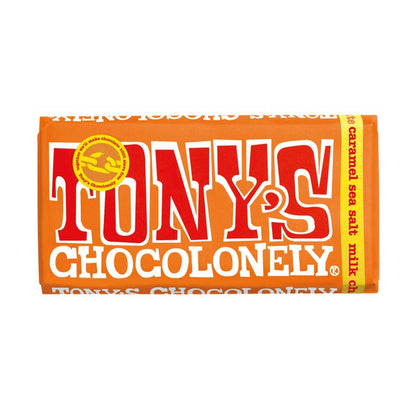 Caramel Sea Salt Milk Chocolate Bar 180g - Tony's Chocolonely - Chocolate Bar - Eco Natural Products