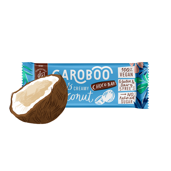 Carob Bar Coconut Smooth & Creamy 35g - Caroboo - Chocolate Bar - Caroboo