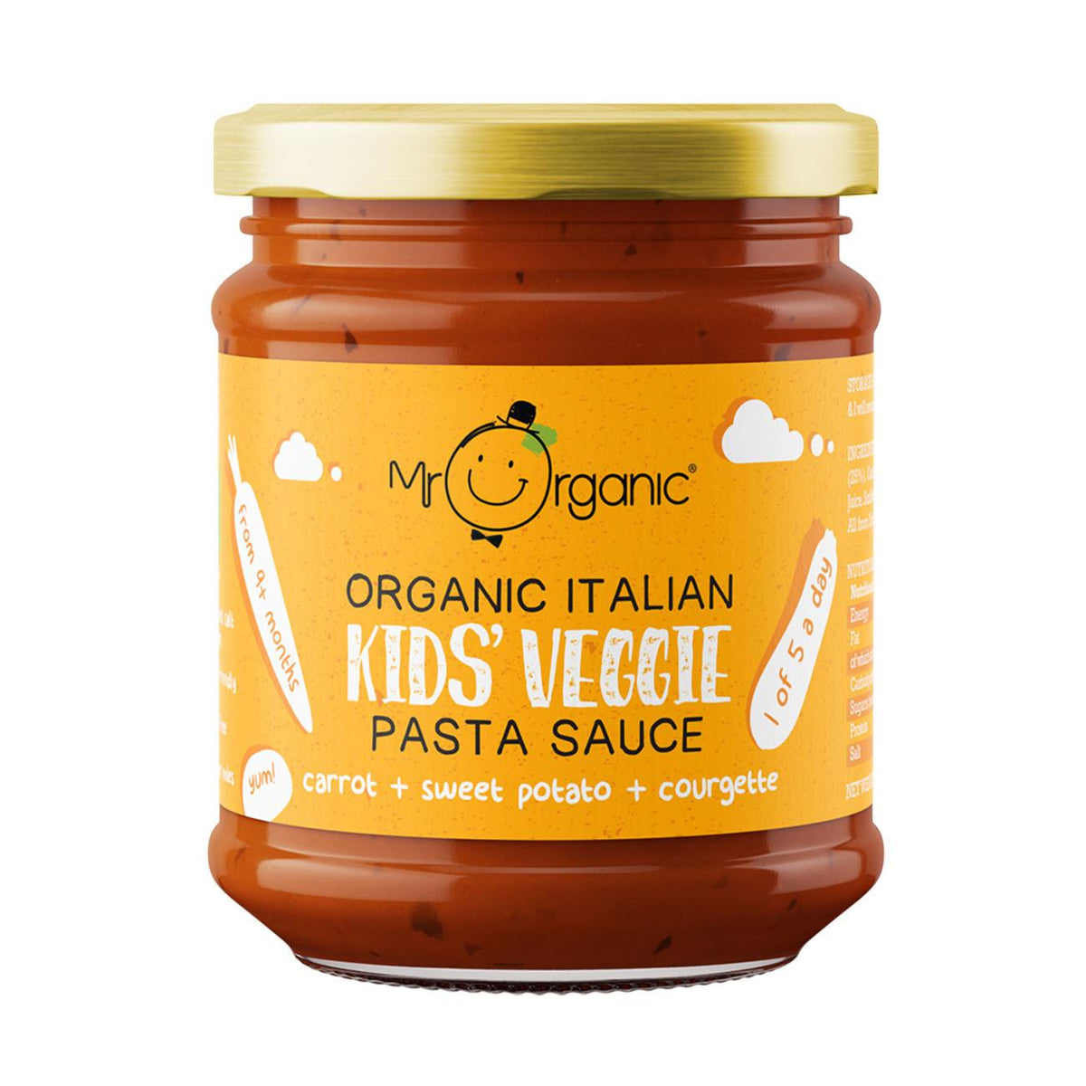 Carrot Sweet Potato Kids Veggie Pasta Sauce 200g - Mr Organic - Pasta Sauce - Eco Natural Products