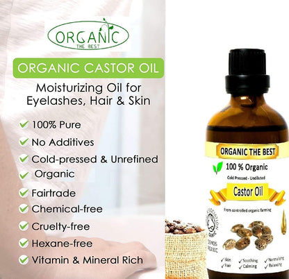 Castor Oil Organic 100ml - Organic the Best - Hair Oil - Eco Natural Products