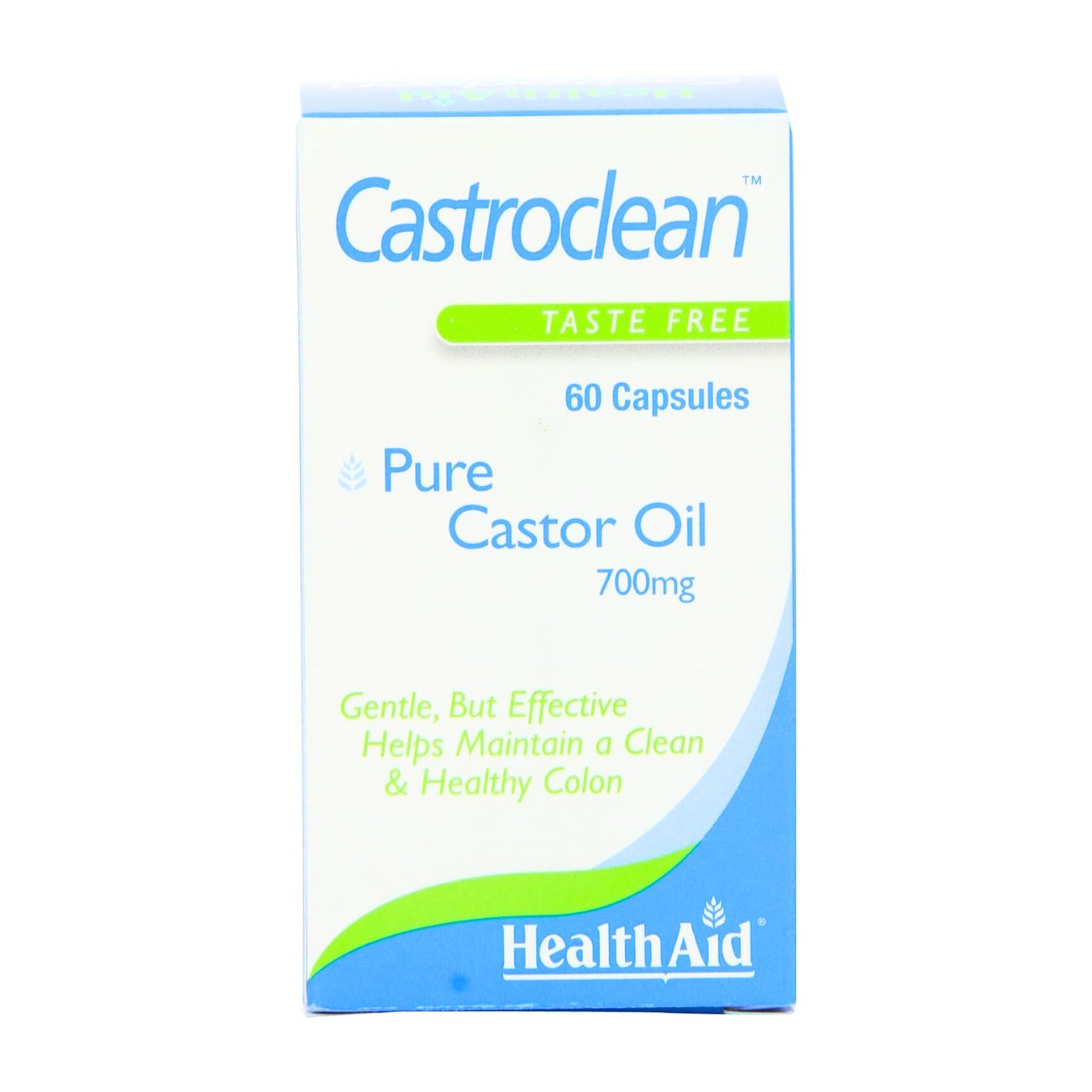 Castroclean Castor Oil 700mg 60 Capsules - HealthAid - Food Supplement - Eco Natural Products