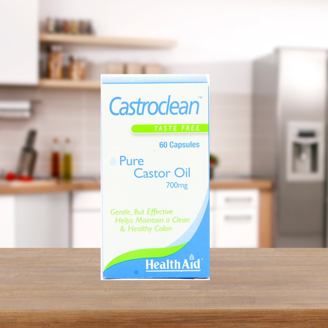 Castroclean Castor Oil 700mg 60 Capsules - HealthAid - Food Supplement - Eco Natural Products