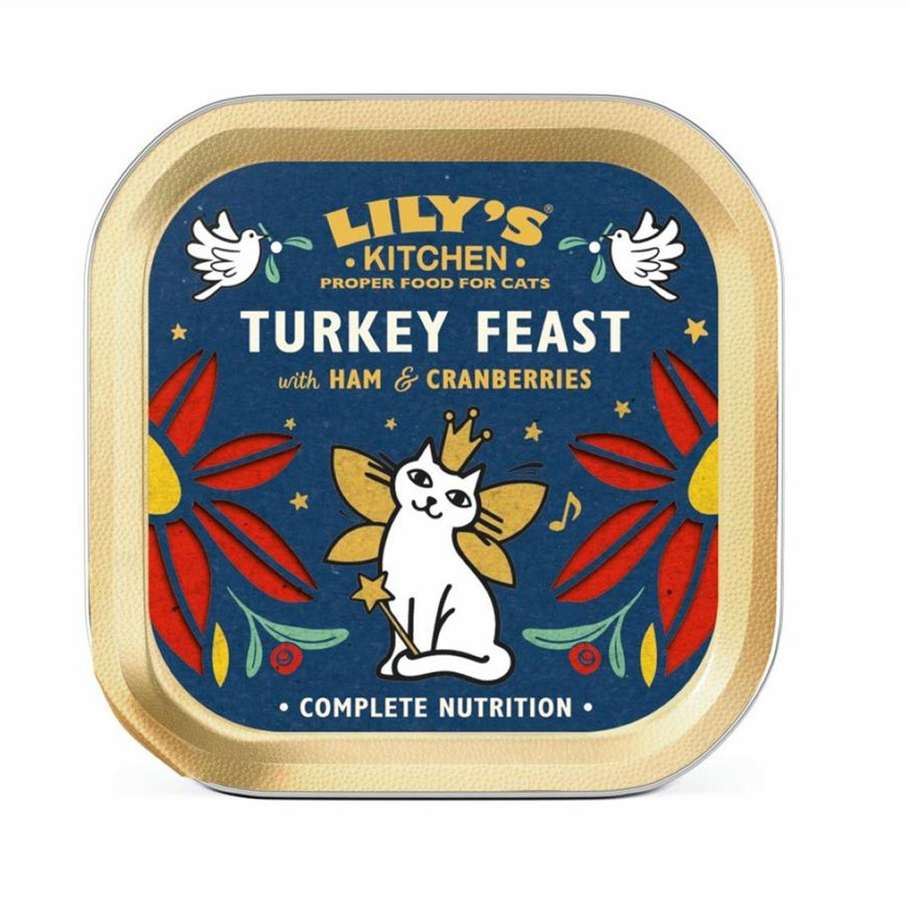 Cat Christmas Turkey and Ham Feast 85g - Eco Natural Products - Lilys Kitchen - Christmas food cat