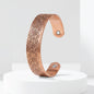 Copper Bangle Celtic Square Design with Magnets 7"