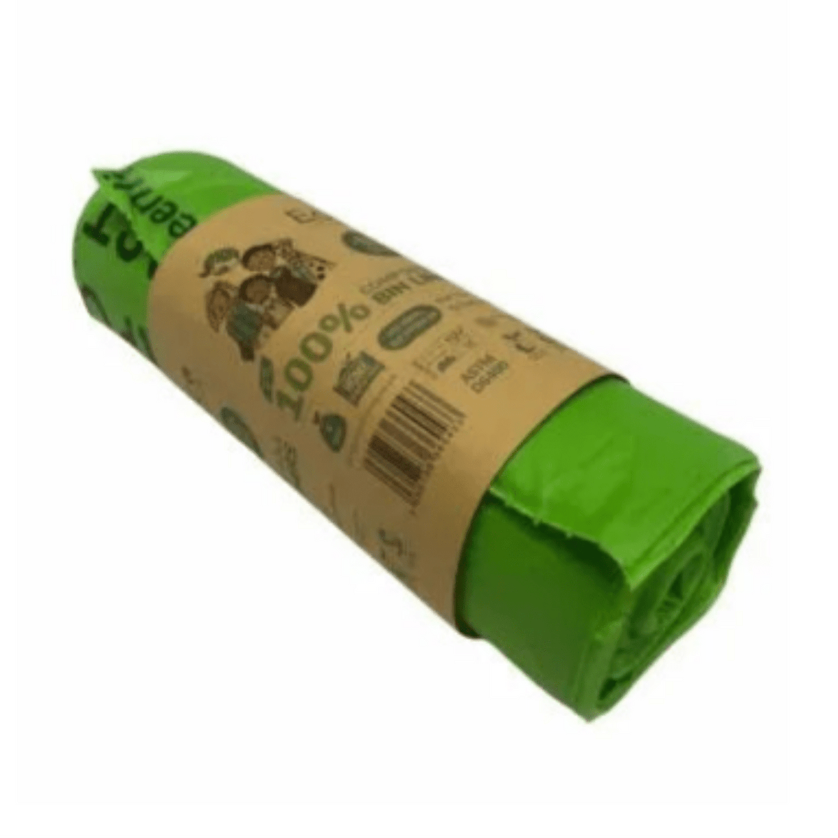 Certified Compostable Bin Bags 60L 1 Roll - Eco Green Living - Garbage Bags - Eco Green Living
