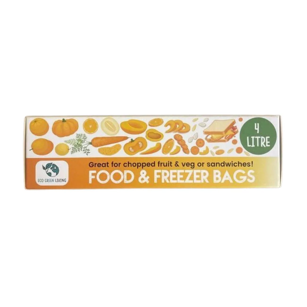 Certified Compostable Food & Freezer Bags 4 Litre 25 Bags - Eco Green Living - Food Storage Bags - Eco Green Living