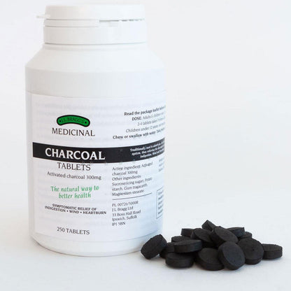Charcoal 300mg 250 Tablets - Braggs - Botanical & Food Supplements - Eco Natural Products