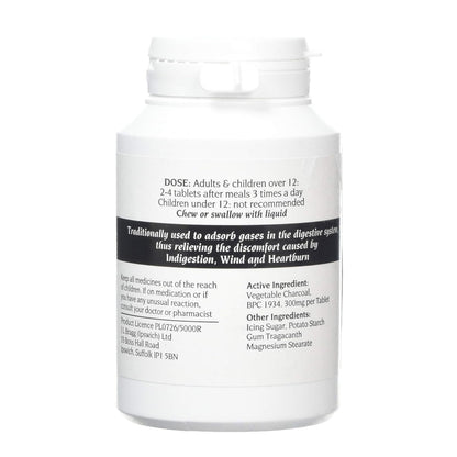 Charcoal 300mg 250 Tablets - Braggs - Botanical & Food Supplements - Eco Natural Products