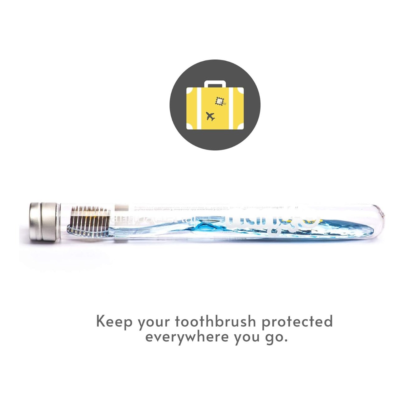 Charcoal & Gold Toothbrush Blue Handle - Nano - B - Tootbrush - Eco Natural Products