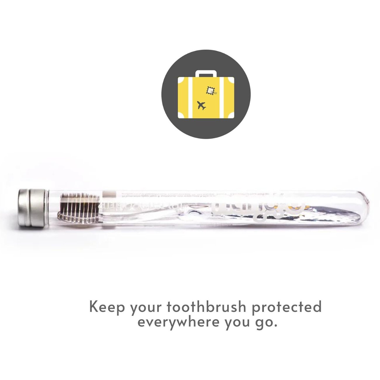 Charcoal & Gold Toothbrush Crystal Handle - Nano - B - Tootbrush - Eco Natural Products