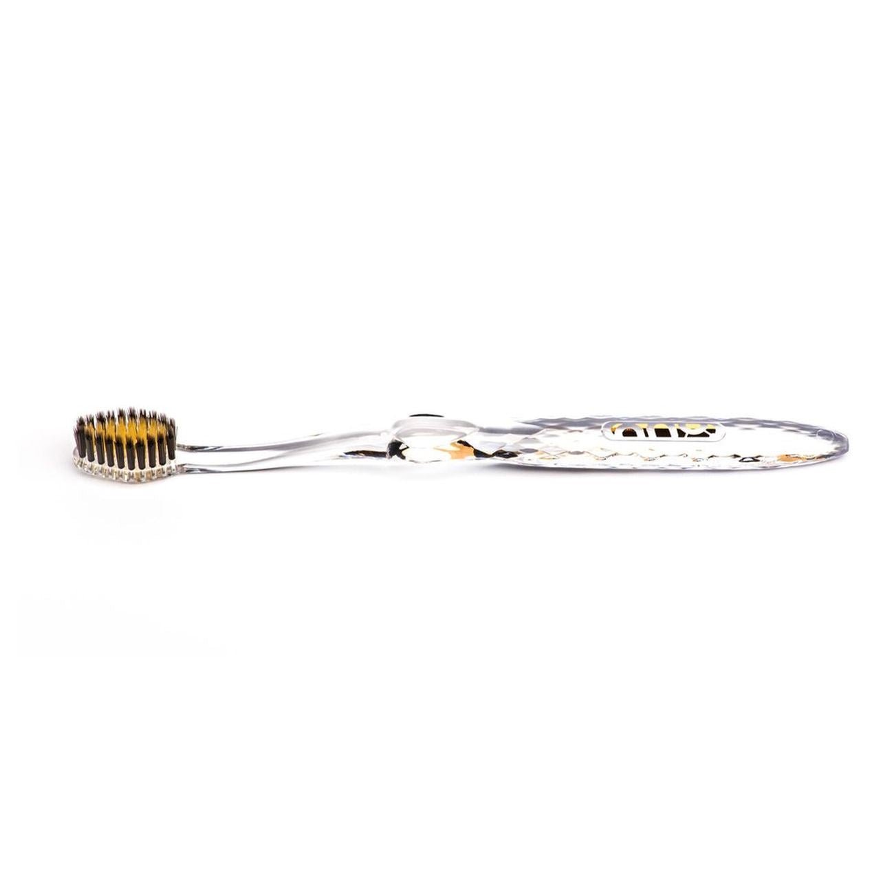 Charcoal & Gold Toothbrush Crystal Handle - Eco Natural Products - Nano - B - Tootbrush