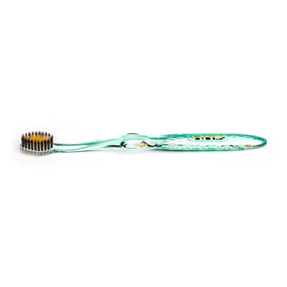 Charcoal & Gold Toothbrush Green Handle - Nano - B - Tootbrush - Eco Natural Products