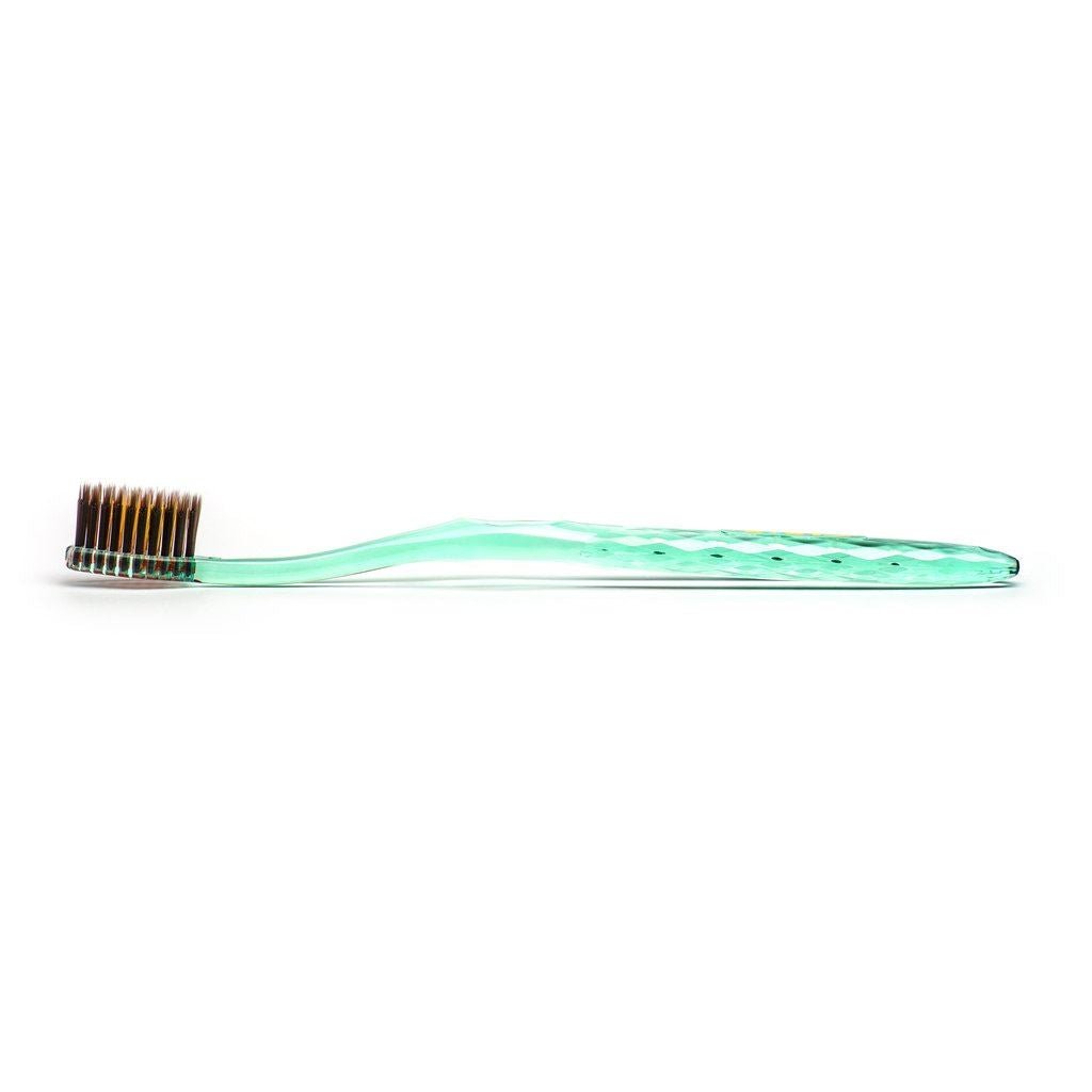 Charcoal & Gold Toothbrush Green Handle - Nano - B - Tootbrush - Eco Natural Products