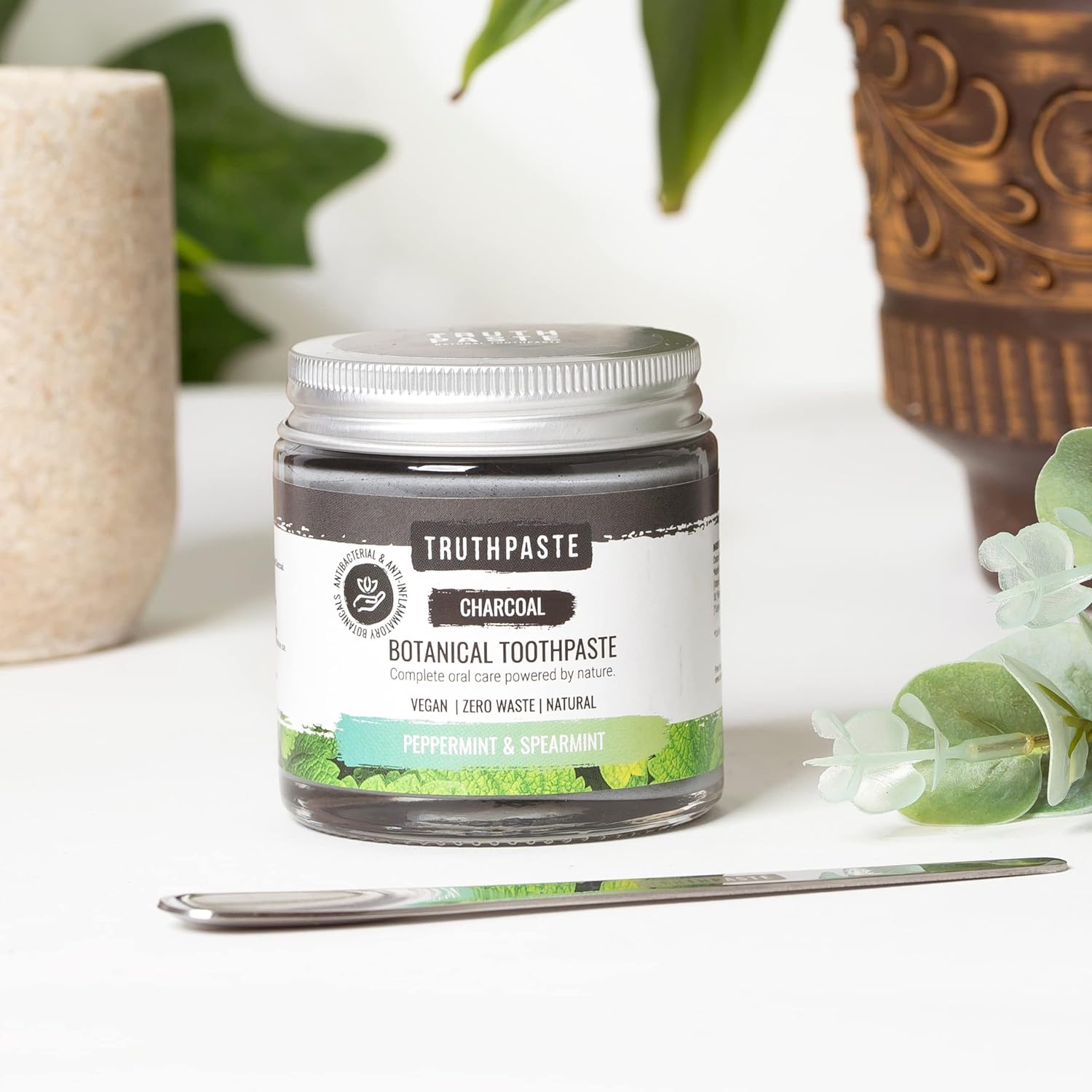 Charcoal Peppermint and Spearmint Toothpaste 100ml - Truthpaste - Eco Natural Products
