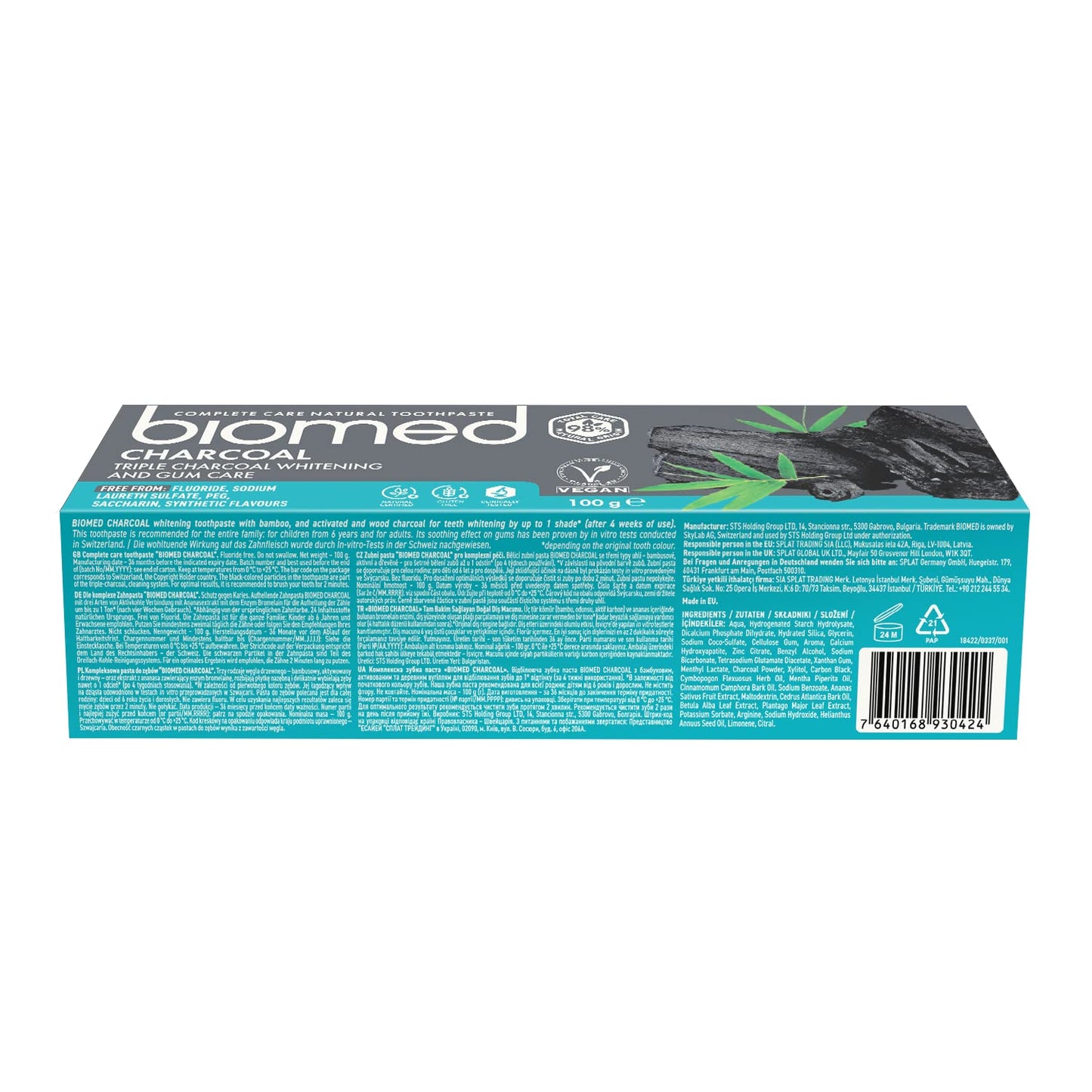 Charcoal Toothpaste 100g - Splat - Toothpaste - Eco Natural Products