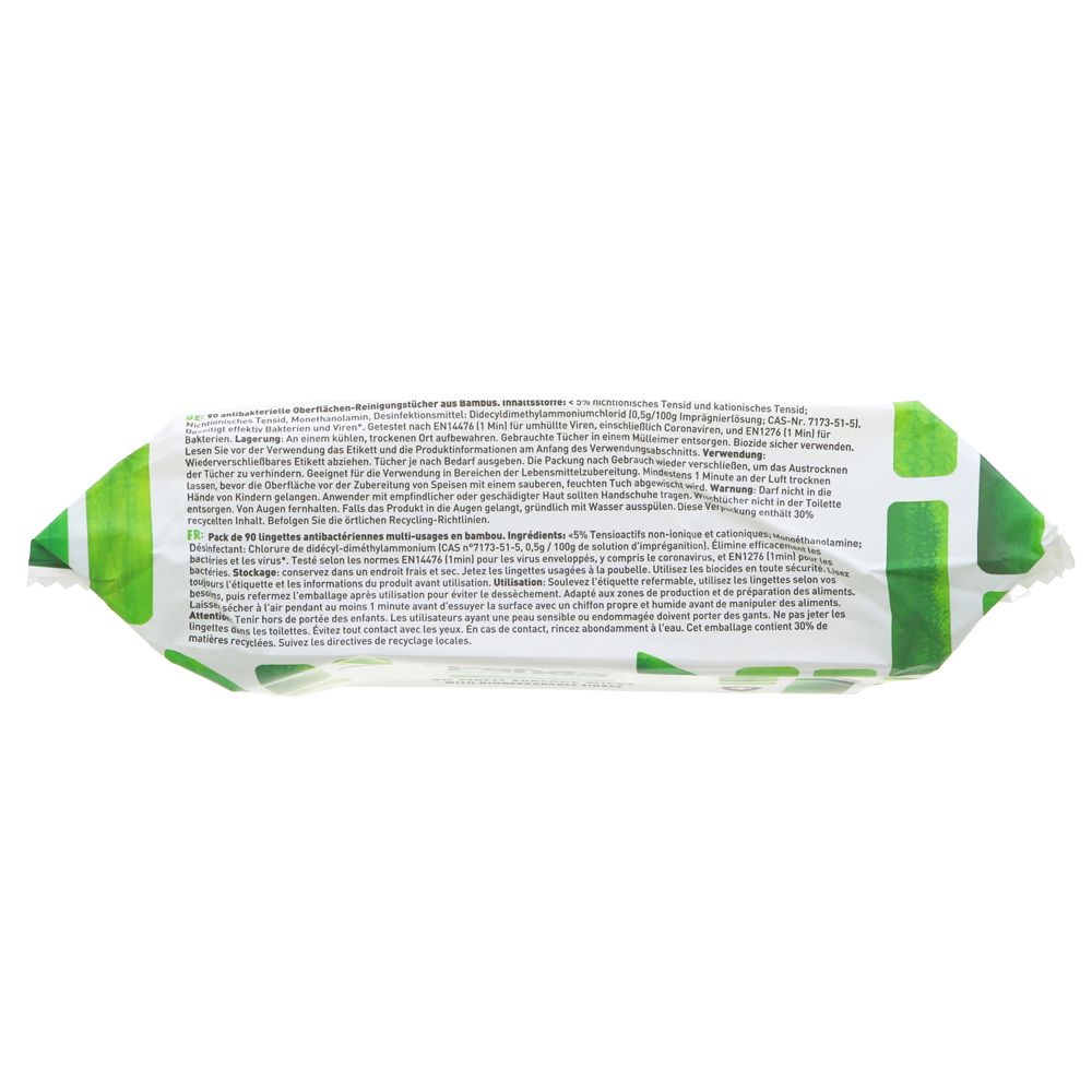 Cheeky Panda Antibacterial Multi Surface Wipes 90 Wipes side 2 packaging