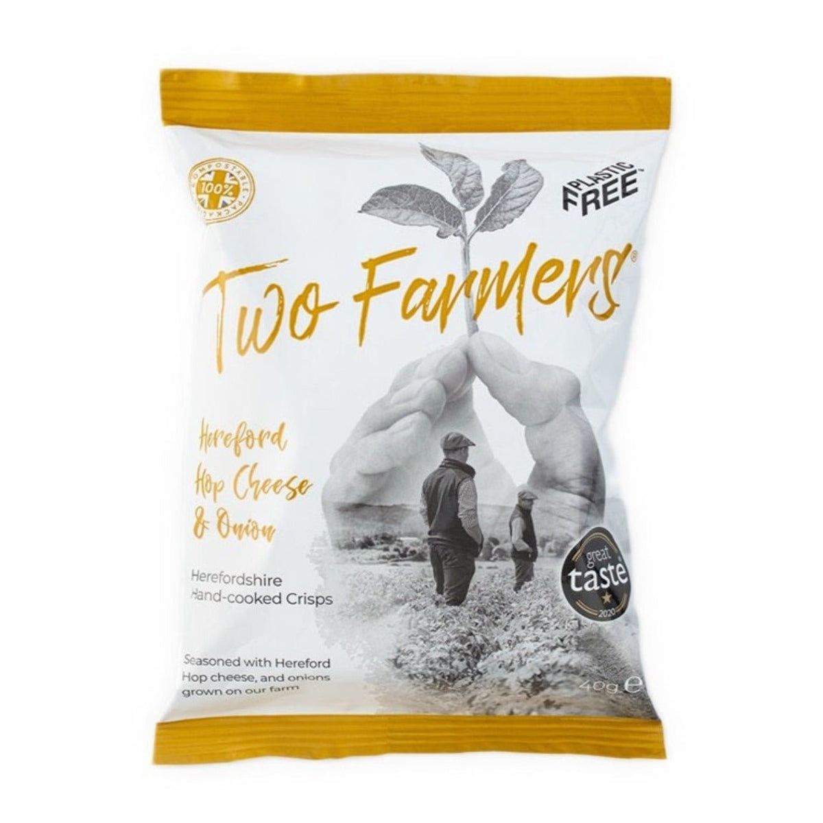 Cheese & Onion Crisps 40g - Two Farmers - Potatoe Crisps - Eco Natural Products
