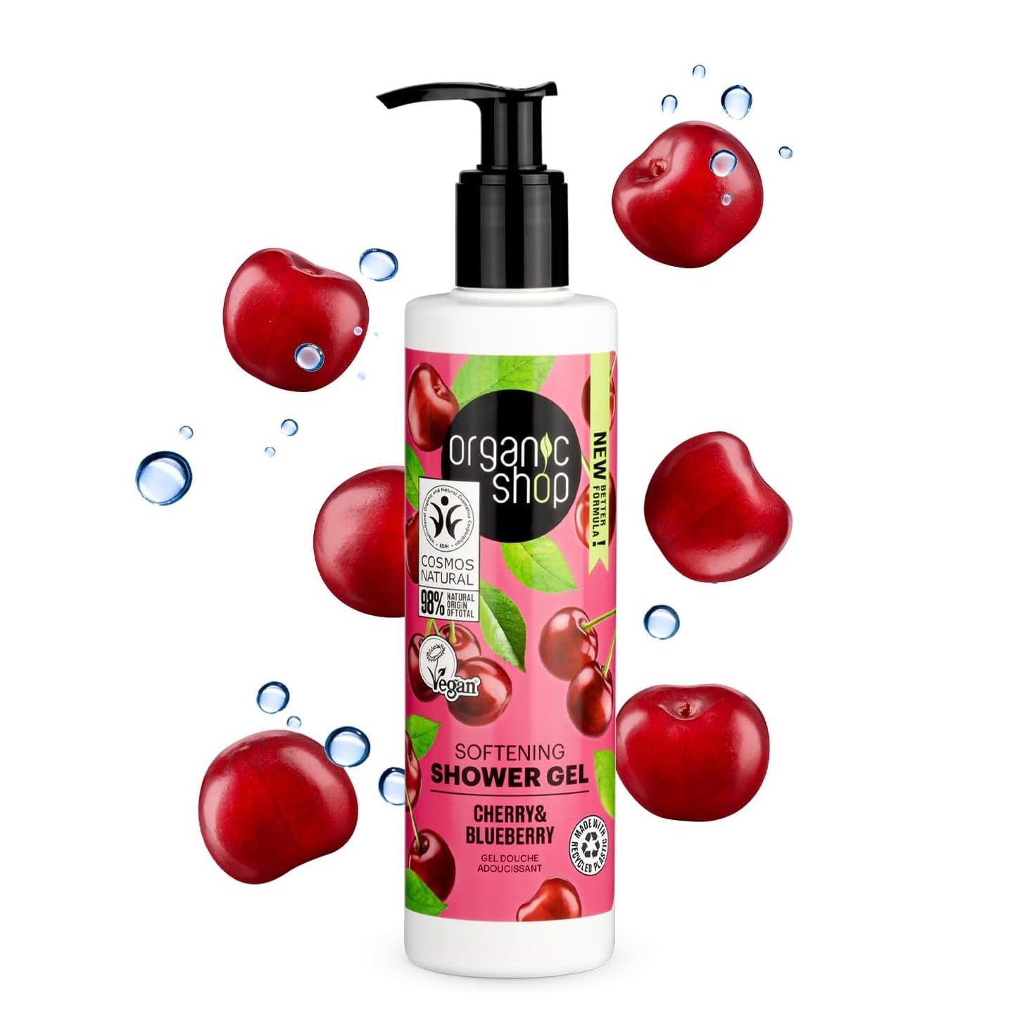 Cherry and Blueberry Softening Shower Gel 280ml - Organic Shop - Shower Gel - Eco Natural Products