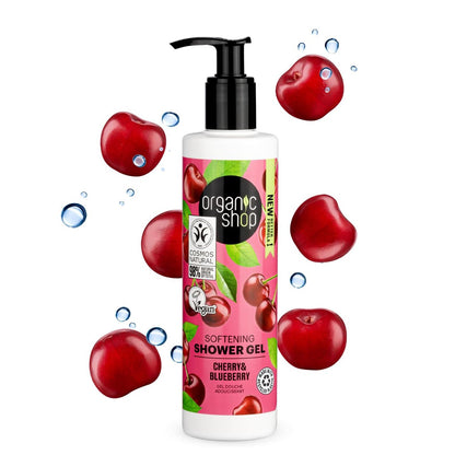 Cherry and Blueberry Softening Shower Gel 280ml - Organic Shop - Shower Gel - Eco Natural Products