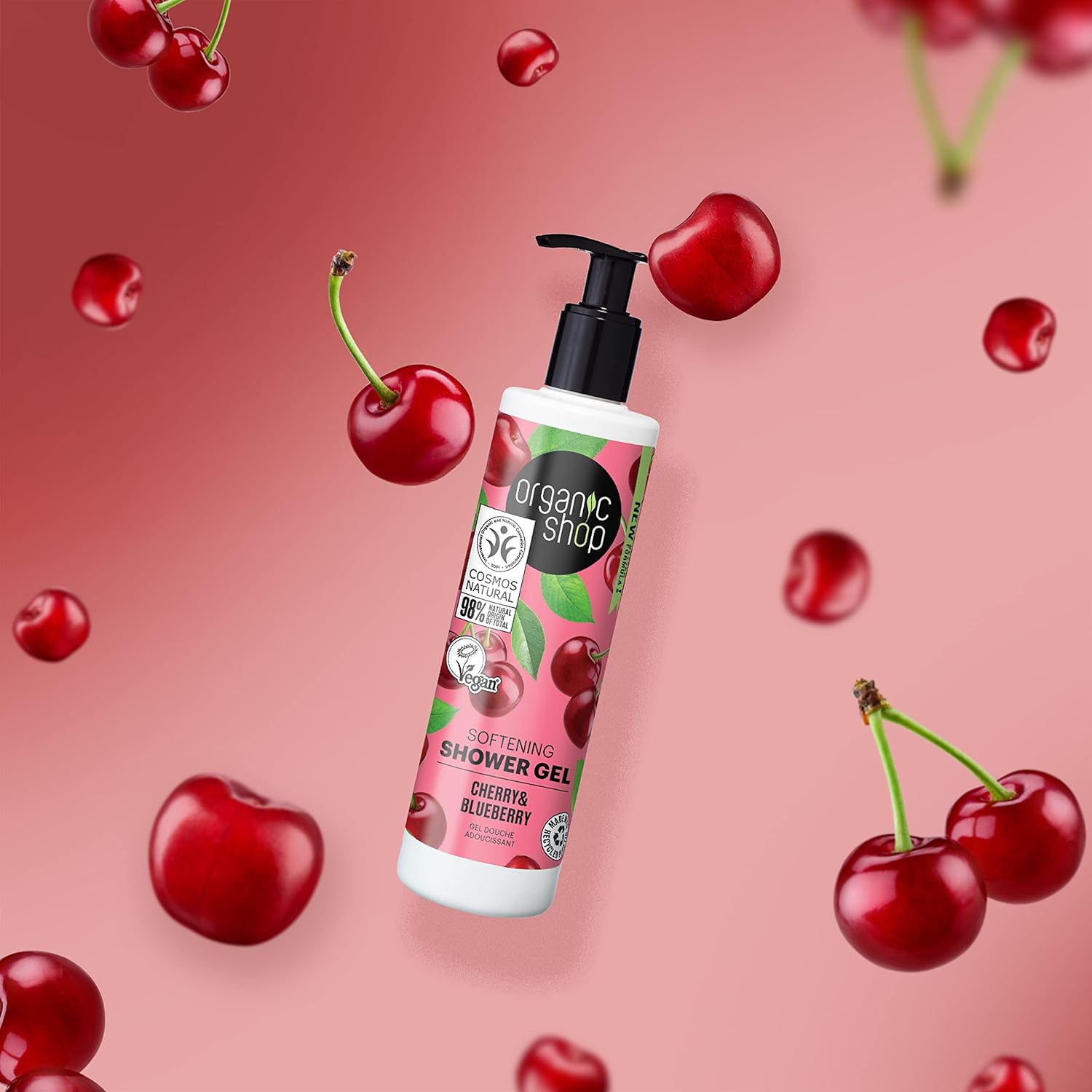 Cherry and Blueberry Softening Shower Gel 280ml - Organic Shop - Shower Gel - Eco Natural Products
