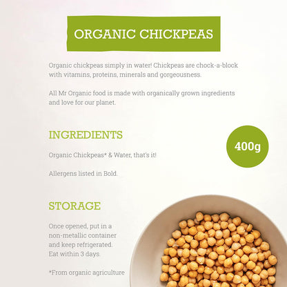 Chick Peas Tin 400g - Mr Organic - Chick peas - Eco Natural Products