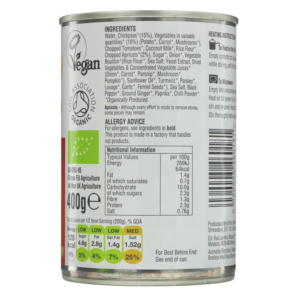 Chickpea and Apricot Tagine 400g - Geo Organics - Tagine - Eco Natural Products