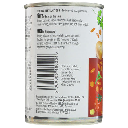 Chickpea & Lentil Dahl 400g - Geo Organics - Dahl - Eco Natural Products