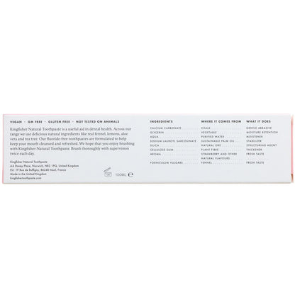 Children Strawberry Toothpaste 100ml - Kingfisher - Toothpaste - Kingfisher