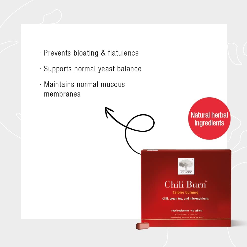 Chili Burn 60 Tablets - New Nordic - Botanical & Food Supplements - Eco Natural Products