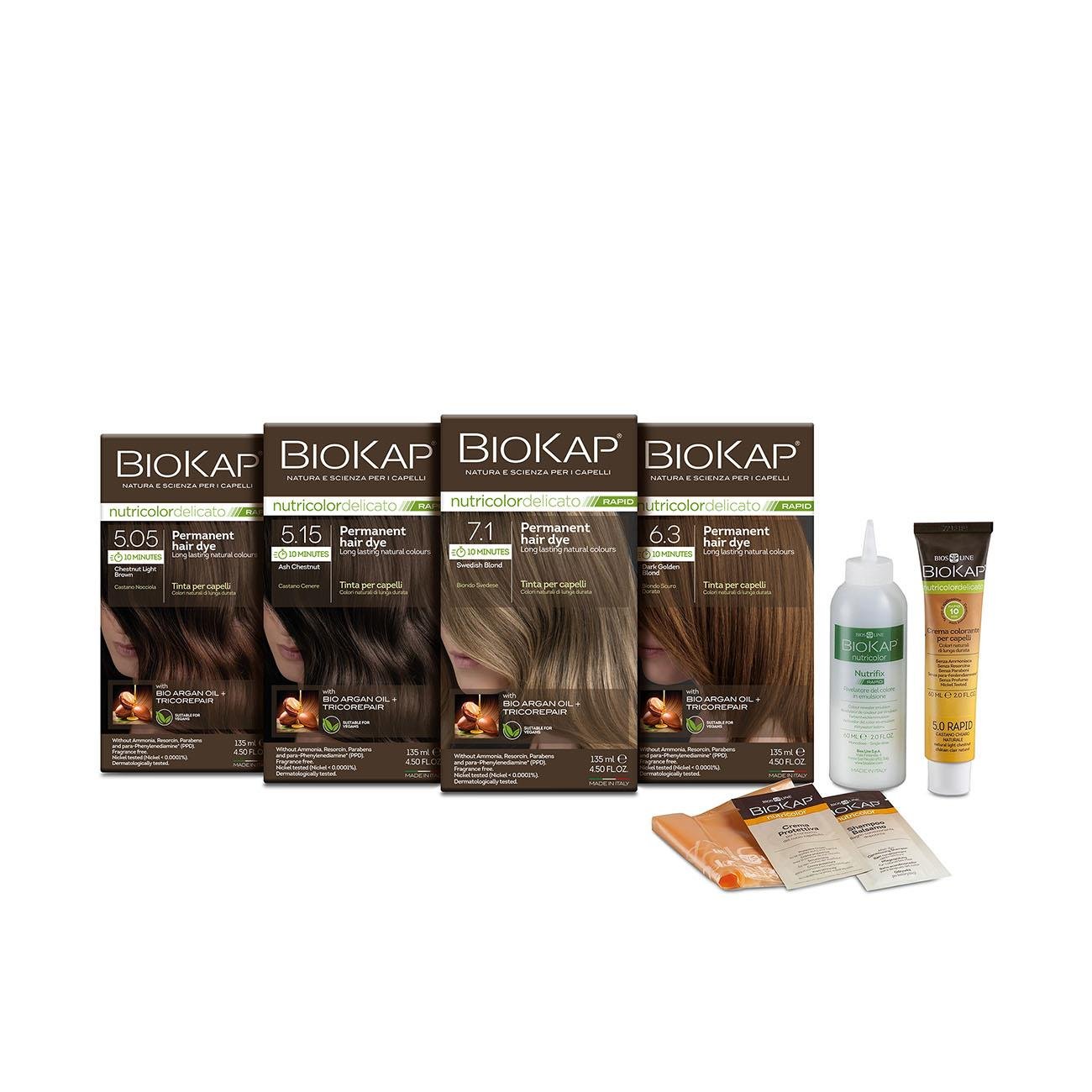 Chocolate Chestnut 4.05 Rapid Permanent Hair Dye 140ml - BioKap - Hair Colour - Eco Natural Products
