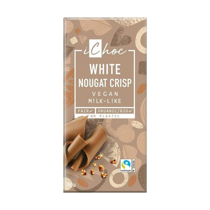 Chocolate White Nougat Crisp 80g - iChoc - Chocolate - Eco Natural Products