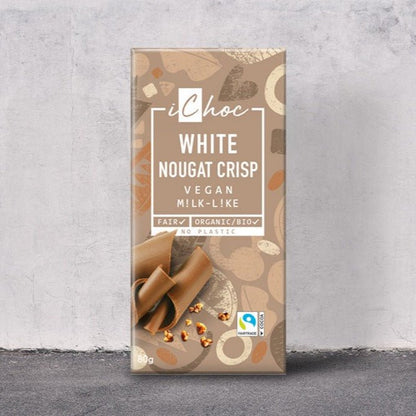 Chocolate White Nougat Crisp 80g - iChoc - Chocolate - Eco Natural Products