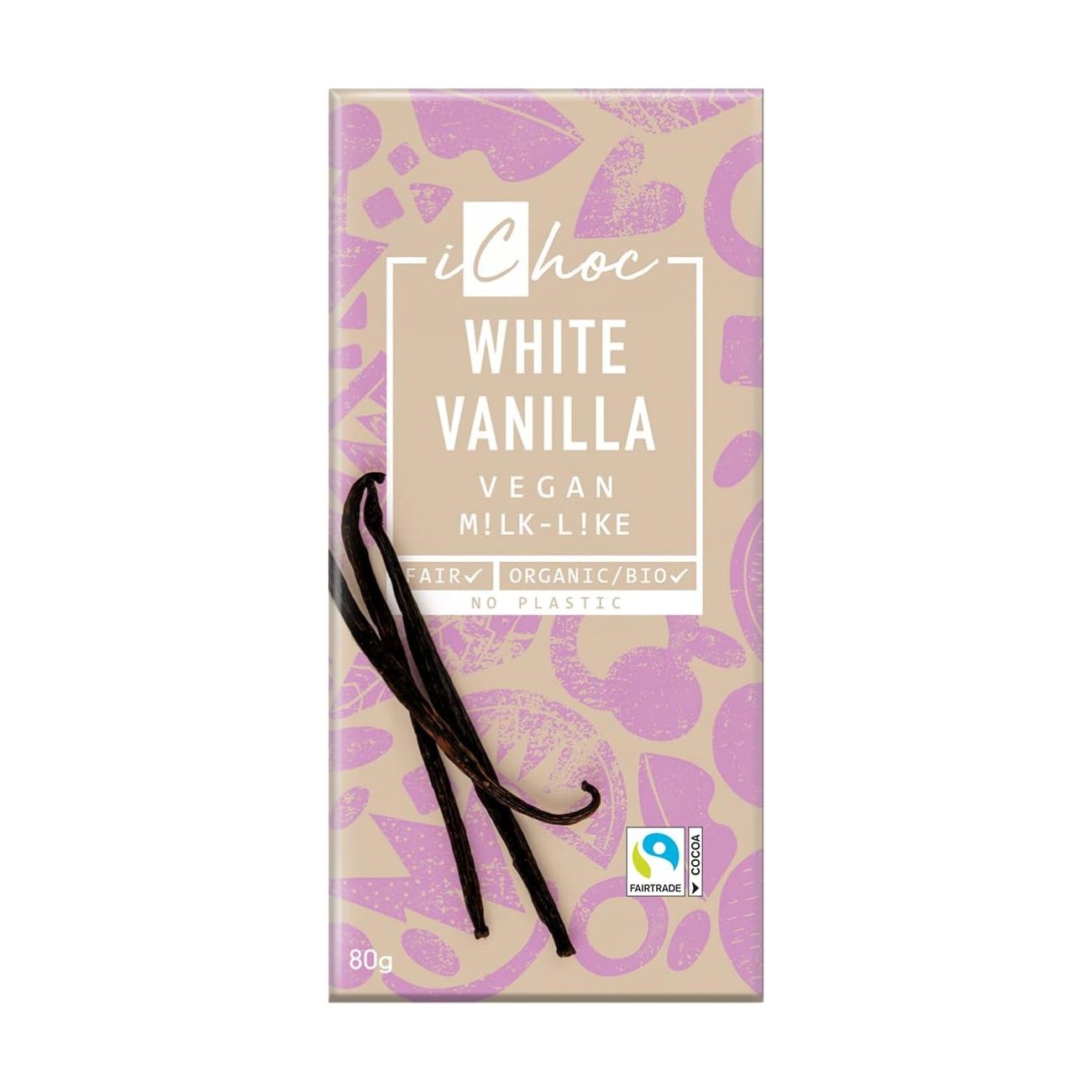 Chocolate White Vanilla 80g - Eco Natural Products - iChoc - Chocolate