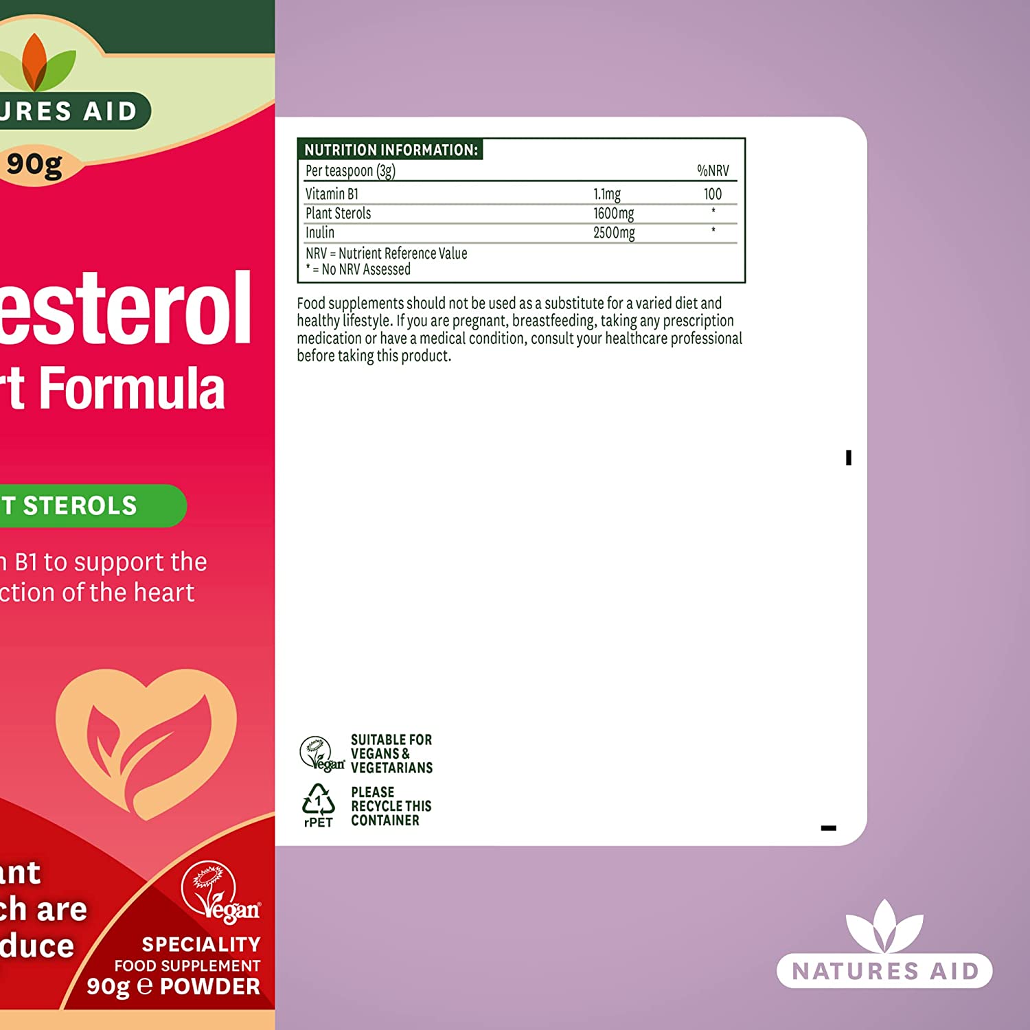 Cholesterol Support Formula 90g - Eco Natural Products - Natures Aid - Vitamins & Supplements