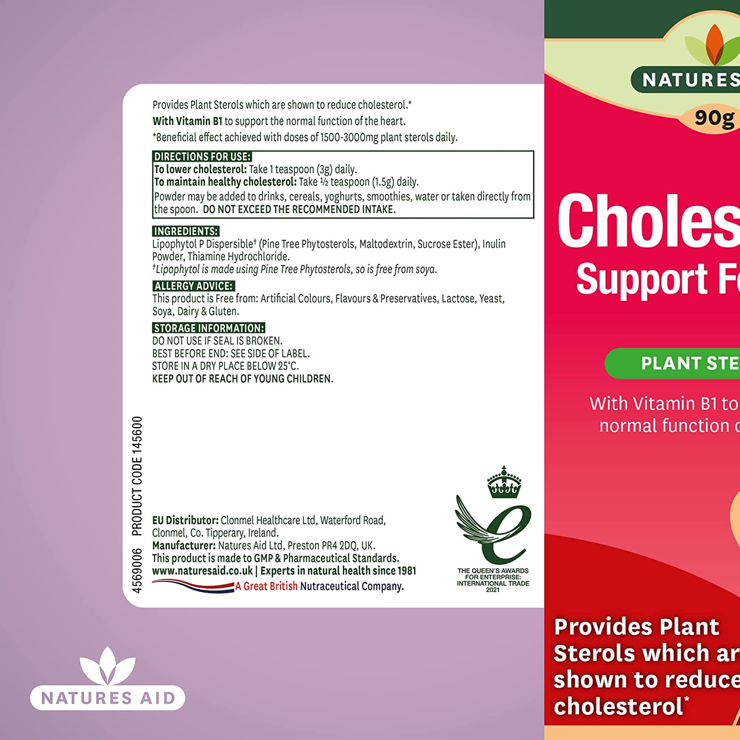 Cholesterol Support Formula 90g - Eco Natural Products - Natures Aid - Vitamins & Supplements