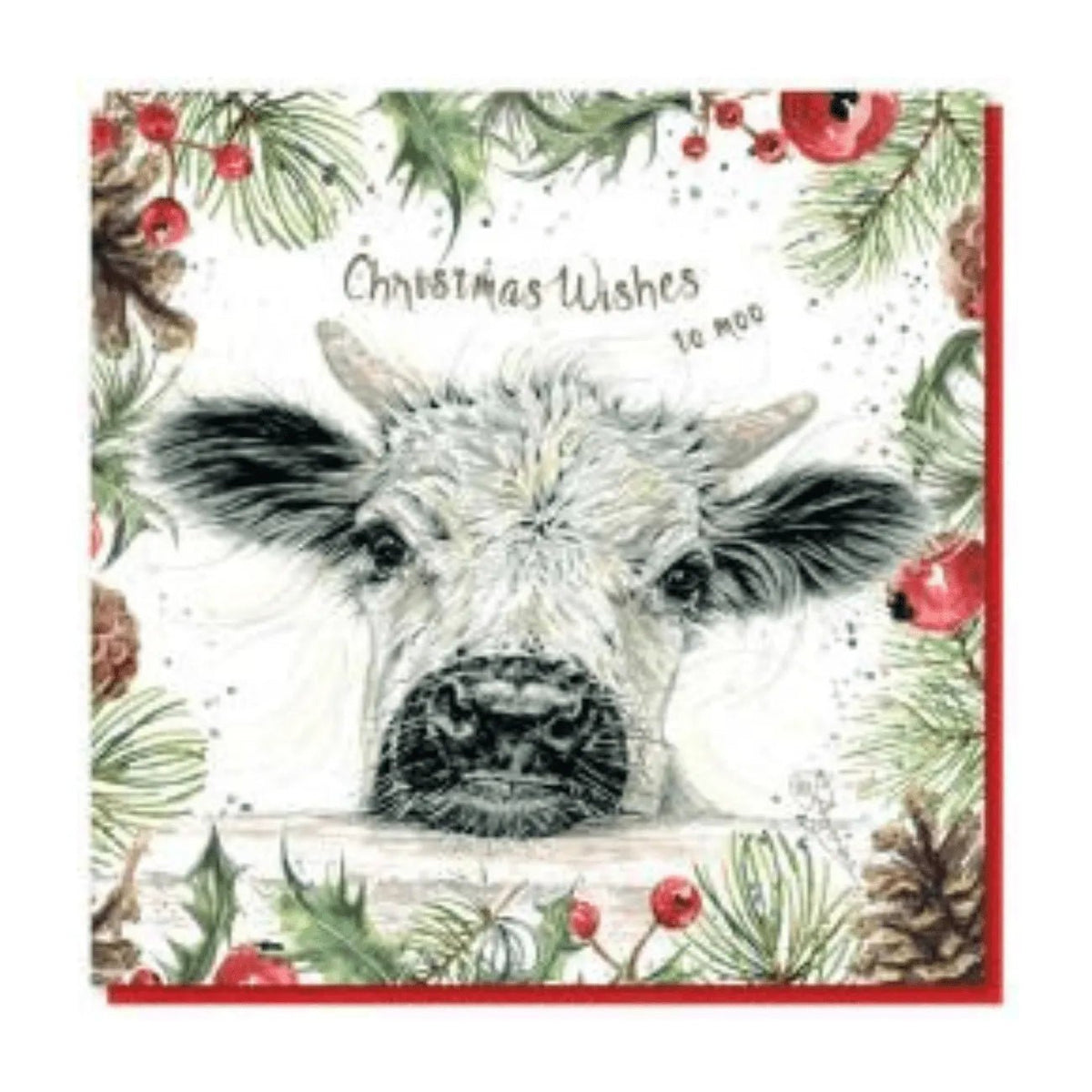 Christmas Calf Greeting Card - Shared Earth - Greeting & Note Cards - Shared Earth