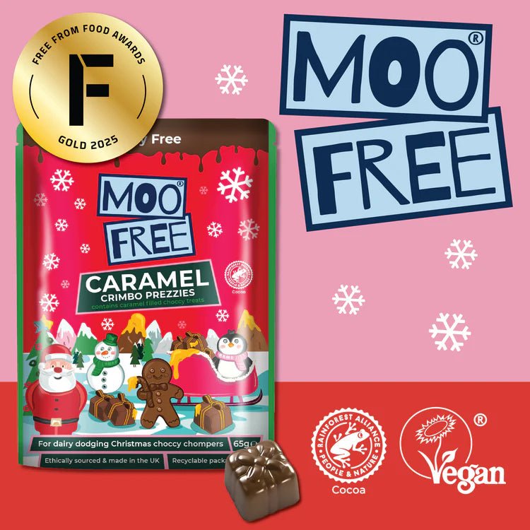 Christmas Caramel Filled Crimbo Prezzies 65g - Moo Free - Chocolates - Moo Free