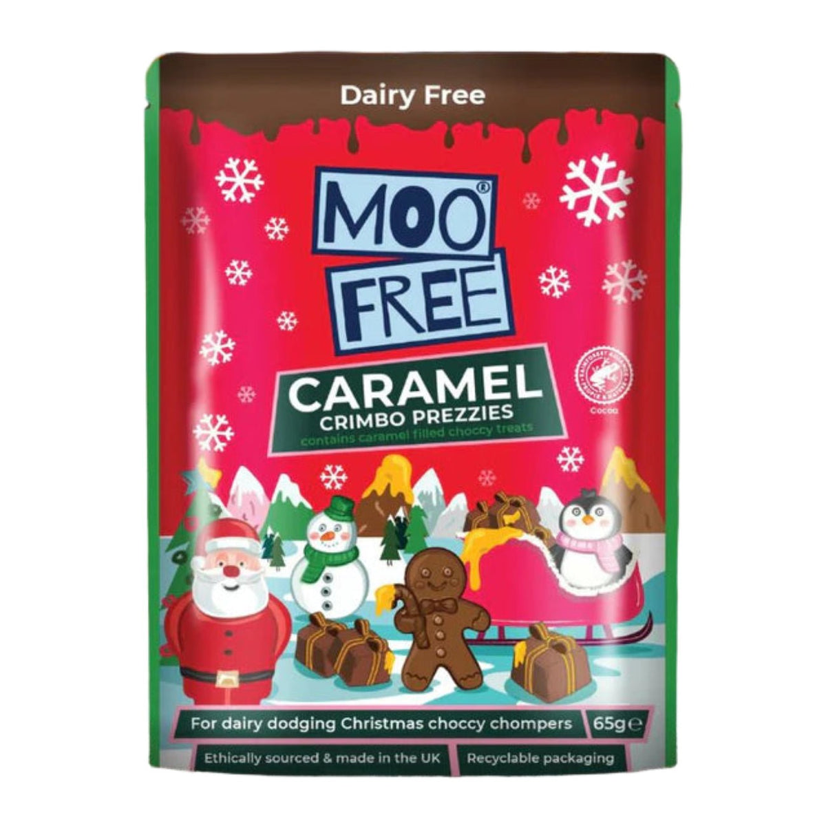 Christmas Caramel Filled Crimbo Prezzies 65g - Moo Free - Chocolates - Moo Free