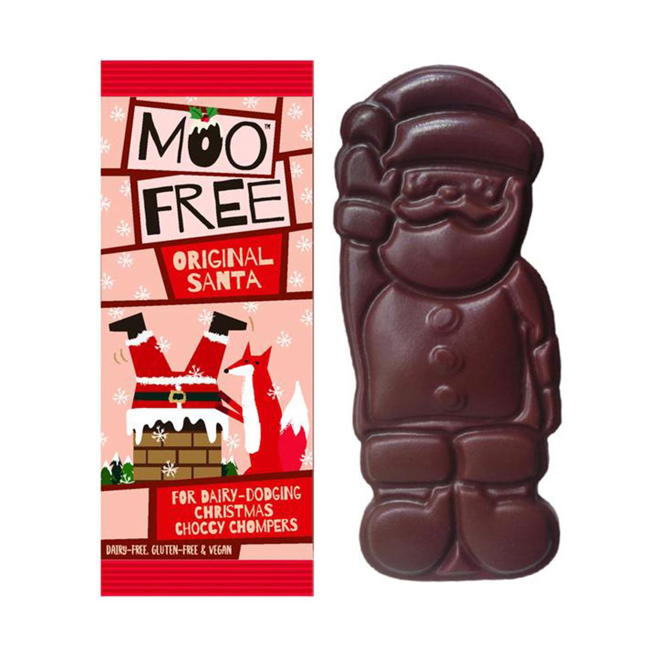 Christmas Milk Chocolate Santa 32g BBE 30.06.2024 - Eco Natural Products - Moo Free - Chocolate