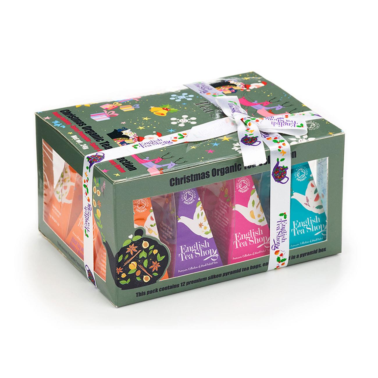 Christmas Ornament Prism 12 Pyramid Tea Bags - Eco Natural Products - English Tea Shop - Tea